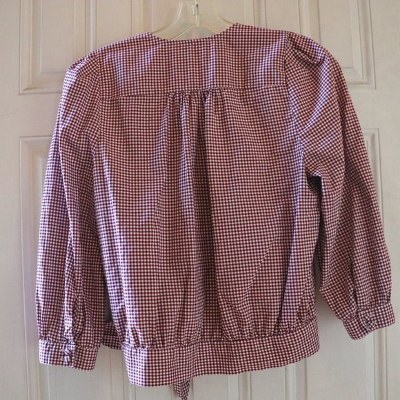 NWOT Madewell Wrap Top in Gingham Check - Picture 6 of 8
